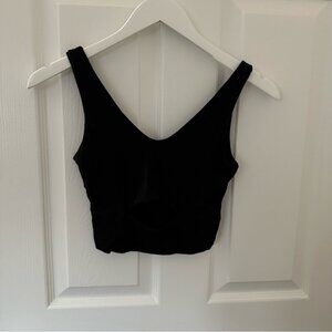 Black Cut Out Crop Top